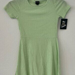 NWT Art Class Girls Green Ribbed Knit Dress Size 78